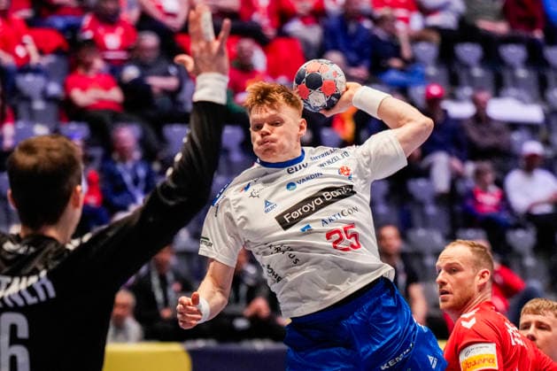 European Handball Championship, Faroe Islands Switzerland Baerum 20260116 Faroe Islands Vilhelm Poulsen during the European Championship handball match between the Faroe Islands and Switzerland in Unity Arena Photo Cornelius Poppe NTB Baerum Norway EDITORIAL USE ONLY RESTRICTED USE FOR BETTING COMPANIES  Copyright: xCorneliusxPoppex xNTBx