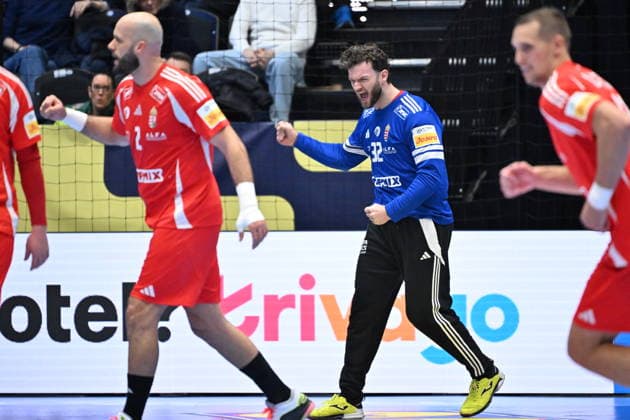 KRISTIANSTAD, SWEDEN 20260116 Hungary s goal keeper Kristof Palasics in action during the 2026 EHF European Men s Handball Championship the EHF Euro 2026 match between Hungary and Poland at Kristianstad Arena, in Kristianstad, Sweden, on January 16, 2026 KRISTIANSTAD SWEDEN x50090x  Copyright: xJohanxNilsson TTx EHF EURO 2026 HUNGARY-POLAND