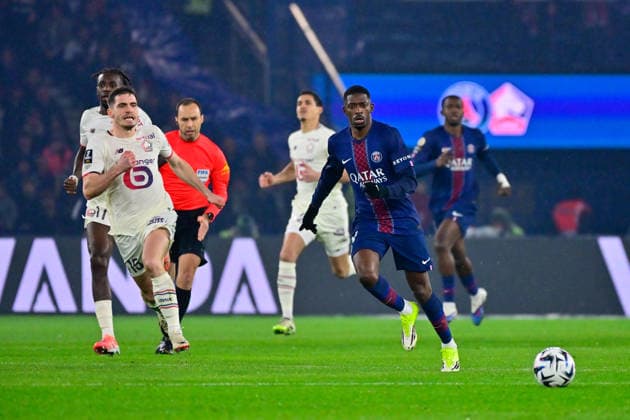 FOOTBALL : PSG vs Lille - Ligue1 - 16 01 2026 Ousmane DEMBELE ( 10 - PSG ) during the Ligue 1 match between Paris Saint Germain and Lille OSC at Parc Des Princes on January 16 , 2026 in Paris, France. ( Photo by Federico Pestelini PsnewZ ) - ParisFrance  Copyright: xFedericoxPestelinix