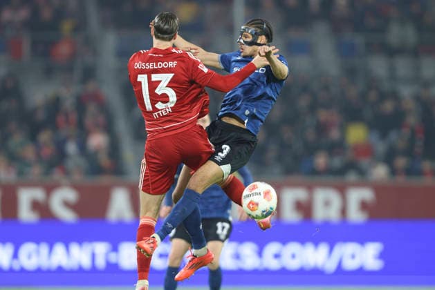 Cedric Itten Fortuna Düsseldorf and Joel Felix Arminia Bielefeld in a duel during the 2 Bundesliga match between Fortuna Düsseldorf and Arminia Bielefeld, Merkur Spiel Arena on January 16, 2026 in Düsseldorf, Germany, Germany Photo by Oliver Kaelke DeFodi Images Cedric Itten Fortuna Düsseldorf and Joel Felix Arminia Bielefeld battle for the ball during the 2 Bundesliga match between Fortuna Düsseldorf and Arminia Bielefeld at Merkur Spiel Arena on January 16, 2026 in Düsseldorf, Germany Photo by Oliver Kaelke DeFodi Images Photo by Oliver Kaelke DeFodi Images