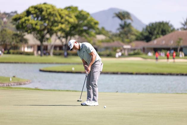 January 16, 2026, Honolulu, Hawaii, USA: COLLIN MORIKAWA putts on the 3rd green during Round 2 of the 2026 Sony Open in Honolulu, Hawaii on January 16, 2026. Honolulu USA - ZUMAm310 20260116_zsp_m310_074 Copyright: xElliotxMilesx