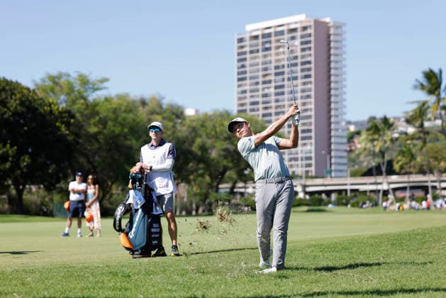 January 16, 2026, Honolulu, Hawaii, USA: COLLIN MORIKAWA makes an approach shot from the 6th fairway during Round 2 of the 2026 Sony Open in Honolulu, Hawaii on January 16, 2026. Honolulu USA - ZUMAm310 20260116_zsp_m310_088 Copyright: xElliotxMilesx