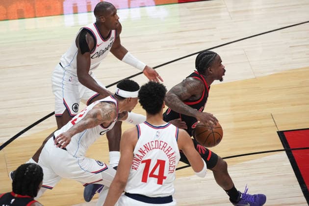 Los Angeles Clippers vs Toronto Raptors - NBA, Basketball Herren, USA TORONTO, CANADA - JANUARY 16 : Jamal Shead (23) of Toronto Raptors in during the NBA basketball game between Los Angeles Clippers and Toronto Raptors at the Scotiabank Arena on January 16, 2026 in Toronto, Ontario, Canada. Mert Alper Dervis Anadolu Toronto Canada. Editorial use only. Please get in touch for any other usage.  Copyright: x2026xAnadoluxMertxAlperxDervisx