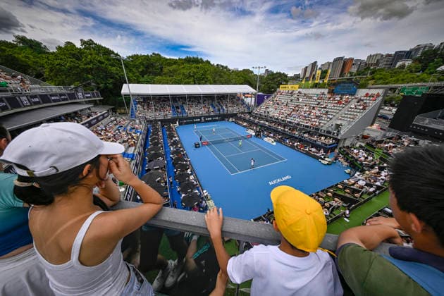 General view of fans, crowd and supporters watching the Men s doubles final match of the ASB Classic Men™s ATP, Tennis Herren 250 tennis tournament at Manuka Doctor Arena, Auckland, New Zealand on Saturday 17 January 2026. Photo credit: Alan Lee Auckland New Zealand Copyright: xAlanxLeex xx