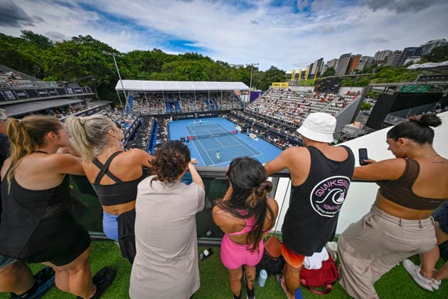 General view of fans, crowd and supporters watching the Men s doubles final match of the ASB Classic Men™s ATP, Tennis Herren 250 tennis tournament at Manuka Doctor Arena, Auckland, New Zealand on Saturday 17 January 2026. Photo credit: Alan Lee Auckland New Zealand Copyright: xAlanxLeex xx