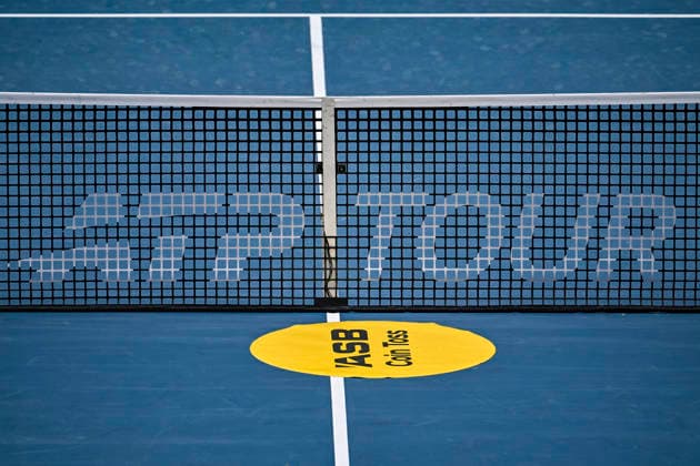 General view of court and signage in the Men s doubles final match of the ASB Classic Men™s ATP, Tennis Herren 250 tennis tournament at Manuka Doctor Arena, Auckland, New Zealand on Saturday 17 January 2026. Photo credit: Alan Lee Auckland New Zealand Copyright: xAlanxLeex xx