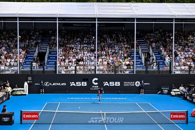 General view during the Men s singles final match of the ASB Classic Men™s ATP, Tennis Herren 250 tennis tournament at Manuka Doctor Arena, Auckland, New Zealand on Saturday 17 January 2026. Photo credit: Alan Lee Auckland New Zealand Copyright: xAlanxLeex xx