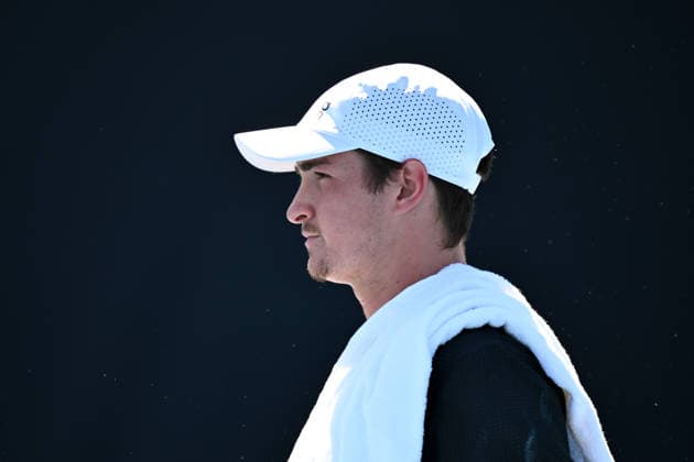 TENNIS AUSTRALIAN OPEN PRACTICE, Joao Fonesca of Brazil looks on during a practise session ahead of the Australian Open tennis tournament at Melbourne Park in Melbourne, Saturday, January 17, 2026. ( NO ARCHIVING MELBOURNE VICTORIA AUSTRALIA  Copyright: xJAMESxROSSx 20260117164794117174