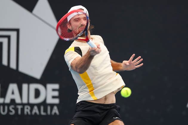 TENNIS ADELAIDE INTERNATIONAL, TomaÅ¡ MachaÄ of Czechia in his match against Ugo Humbert of France during the Men™s singles Final, Adelaide International at Memorial Drive Tennis Club in in Adelaide, Saturday, January 17, 2026. ( NO ARCHIVING, EDITORIAL USE ONLY ADELAIDE SOUTH AUSTRALIA AUSTRALIA  Copyright: xMATTxTURNERx 20260117111028443885