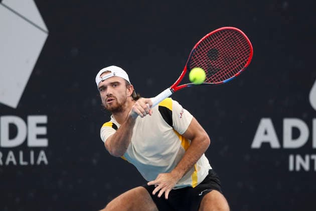 TENNIS ADELAIDE INTERNATIONAL, TomaÅ¡ MachaÄ of Czechia in his match against Ugo Humbert of France during the Men™s singles Final, Adelaide International at Memorial Drive Tennis Club in in Adelaide, Saturday, January 17, 2026. ( NO ARCHIVING, EDITORIAL USE ONLY ADELAIDE SOUTH AUSTRALIA AUSTRALIA  Copyright: xMATTxTURNERx 20260117146460543834