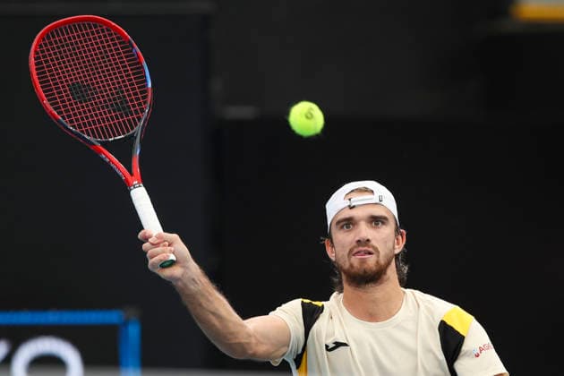 TENNIS ADELAIDE INTERNATIONAL, TomaÅ¡ MachaÄ of Czechia in his match against Ugo Humbert of France during the Men™s singles Final, Adelaide International at Memorial Drive Tennis Club in in Adelaide, Saturday, January 17, 2026. ( NO ARCHIVING, EDITORIAL USE ONLY ADELAIDE SOUTH AUSTRALIA AUSTRALIA  Copyright: xMATTxTURNERx 20260117124652626010