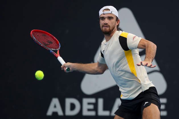 TENNIS ADELAIDE INTERNATIONAL, TomaÅ¡ MachaÄ of Czechia in his match against Ugo Humbert of France during the Men™s singles Final, Adelaide International at Memorial Drive Tennis Club in in Adelaide, Saturday, January 17, 2026. ( NO ARCHIVING, EDITORIAL USE ONLY ADELAIDE SOUTH AUSTRALIA AUSTRALIA  Copyright: xMATTxTURNERx 20260117182870611457