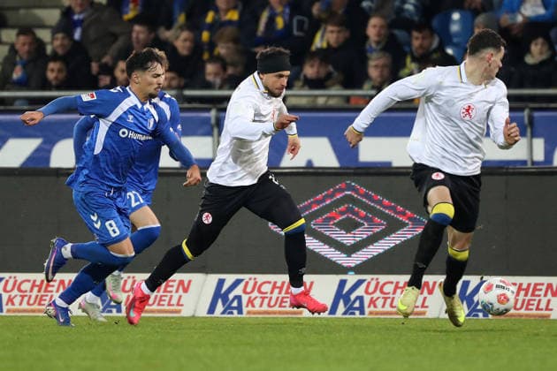 Braunschweig vs Magdeburg, 2 BL Braunschweig, 16 01 2026, Football, Men, 2 BL, Season 2025 2026, Eintracht Braunschweig vs 1 FC Magdeburg Laurin Ulrich Magdeburg , m27 , Anas Bakhat Eintracht Braunschweig , Erencan Yardimici Eintracht Braunschweig DFL DFB REGULATIONS PROHIBIT ANY USE OF PHOTOGRAPHS as IMAGE SEQUENCES and or QUASI VIDEO Stadion an der Hamburger Straße Niedersachsen Germany
