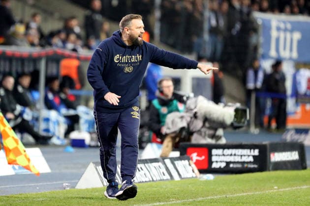 Braunschweig vs Magdeburg, 2 BL Braunschweig, 16 01 2026, Football, Men, 2 BL, Season 2025 2026, Eintracht Braunschweig vs 1 FC Magdeburg Head Coach Heiner Backhaus Eintracht Braunschweig DFL DFB REGULATIONS PROHIBIT ANY USE OF PHOTOGRAPHS as IMAGE SEQUENCES and or QUASI VIDEO Stadion an der Hamburger Straße Niedersachsen Germany