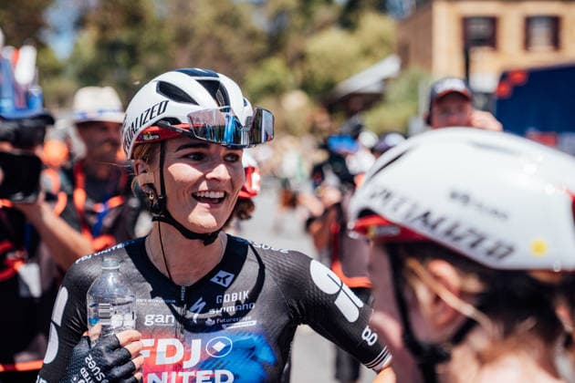 2026 Women s Tour Down Under Stage 1 Picture by Zac Williams SWpix.com - 17 01 2026 - Cycling - 2026 Women s Tour Down Under Stage 1 - Willunga to Willunga - Ally Wollaston, FDJ United Suez, wins Stage 1. Copyright: x xSWpix.comx(t axPhotographyxHubxLtd)xZacxWilliams SWpix.comx SWP-2645