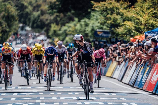 2026 Women s Tour Down Under Stage 1 Picture by Zac Williams SWpix.com - 17 01 2026 - Cycling - 2026 Women s Tour Down Under Stage 1 - Willunga to Willunga - Ally Wollaston, FDJ United Suez, wins Stage 1. Copyright: x xSWpix.comx(t axPhotographyxHubxLtd)xZacxWilliams SWpix.comx SWP-2645