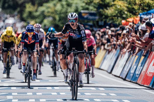 2026 Women s Tour Down Under Stage 1 Picture by Zac Williams SWpix.com - 17 01 2026 - Cycling - 2026 Women s Tour Down Under Stage 1 - Willunga to Willunga - Ally Wollaston, FDJ United Suez, wins Stage 1. Copyright: x xSWpix.comx(t axPhotographyxHubxLtd)xZacxWilliams SWpix.comx SWP-2645