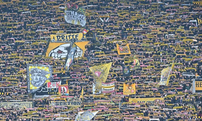17 01 2026 Soccer Season 2025 2026 2 Soccer Bundesliga 18 Matchday SG Dynamo Dresden SGD SpVgg Greuther Fürth SGF Kleeblatt Sportfoto Zink MeZi xmexzix DFL regulations prohibit any use of photographs as image sequences and or quasi video only for editorial use Fans Fanblock Dresden