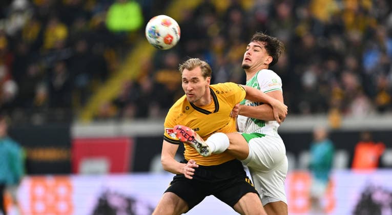 17 01 2026 Soccer Season 2025 2026 2 Soccer Bundesliga 18 Matchday SG Dynamo Dresden SGD SpVgg Greuther Fürth SGF Kleeblatt Sportfoto Zink xwoxzix DFL regulations prohibit any use of photographs as image sequences and or quasi video only for editorial use Vincent Vermeij 9, SG Dynamo Dresden SGD Reno Münz Muenz 5, SpVgg Greuther Fürth