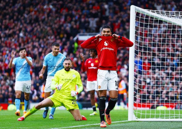 Casemiro of Manchester United, ManU rues a missed chance Manchester United v Manchester City, Premier League, Football, Old Trafford, Manchester, UK - 17 Jan 2026Manchester Old Trafford United Kingdom EDITORIAL USE ONLY No use with unauthorised audio, video, data, fixture lists, club league logos or live services. Online in-match use limited to 120 images, no video emulation. No use in betting, games or single club league player publications.  Copyright: xMattxWest Shutterstockx 16347907ae