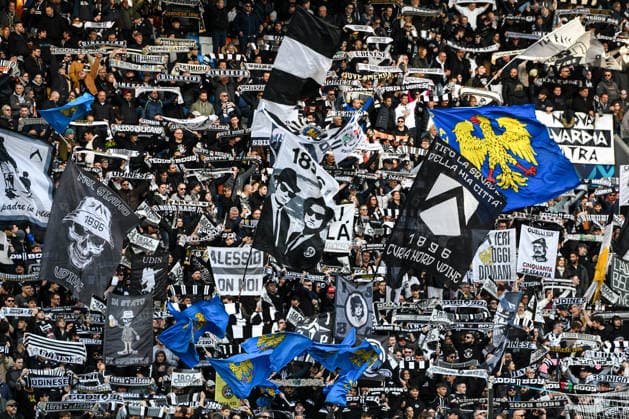 Udinese supporters during Udinese Calcio vs Inter - FC Internazionale, Italian soccer Serie A match in Udine, Italy, January 17 2026  Copyright: xEttorexGriffoni IPAxSportx xipa-agency.netx xx IPA_70193574 IPA_Agency_IPA70193574