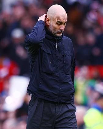 Manchester City manager Pep Guardiola looks dejected at the end of the match Manchester United, ManU v Manchester City, Premier League, Football, Old Trafford, Manchester, UK - 17 Jan 2026Manchester Old Trafford United Kingdom EDITORIAL USE ONLY No use with unauthorised audio, video, data, fixture lists, club league logos or live services. Online in-match use limited to 120 images, no video emulation. No use in betting, games or single club league player publications.  Copyright: xMattxWest Shutterstockx 16347907au