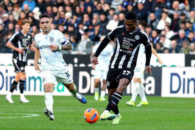 Udinese™s Christian Kabasele during the Serie A soccer match between Udinese and Inter at the Bluenergy Stadium in Udine, north east Italy - Saturday, January 17,2026 - soccer  Copyright: xAndreaxBressanutti LaPressex