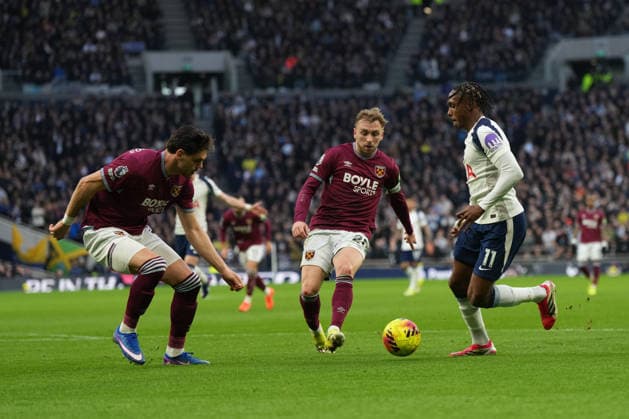 Tottenham Hotspur v West Ham United, Premier League Tottenham Hotspur forward Mathys Tel (11) on the ball during the Premier League match between Tottenham Hotspur and West Ham United at Tottenham Hotspur Stadium, London, UK on 17 January 2026. London Tottenham Hotspur Stadium London UK Editorial use only DataCo restrictions apply See www.football-dataco.com , Copyright: xStephenxFlynnx PSI-23578-0068