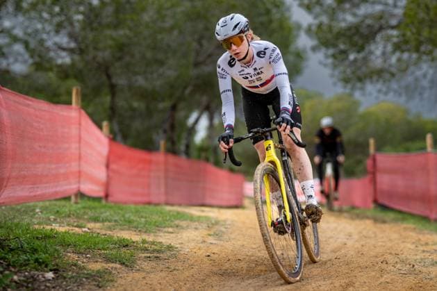 Czech Kristyna Zemanova pictured in action during a training session before the cyclocross cycling event in Benidorm, Spain, Saturday 17 January 2026, stage 10 12 in the UCI World Cup competition. DAVIDxPINTENS  x156621477x