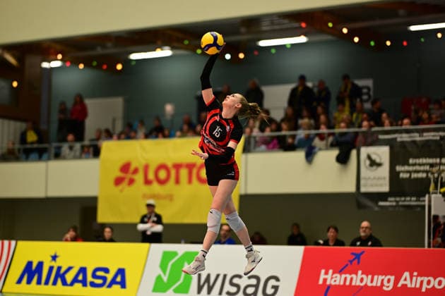 Volleyball I Women I Season 2025 2026 I Bundesliga I 12 Matchday I ETV Hamburger Volksbank Volleys SSC Palmberg Schwerin I 17 01 2026 Alexa Sophie Thaden 15, ETV Hamburger Volksbank Volleys Hamburg CU Arena Hamburg Germany Copyright: xLobeca FelixxSchlikisx