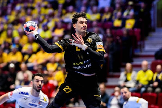 260117 Nikoloz Kalandadze of Georgia during the EHF European Handball Championship handball match between Croatia and Georgia on January 17, 2026 in Malmö Photo Mathilda Schuler BILDBYRAN kod MA MA0920 handball handball handball handballs em 2026 croatia georgien ehf european handball championship georgia bbeng grappa33  Copyright: MATHILDAxSCHULER BB260117MA044