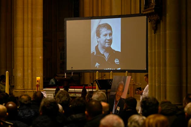 Football, France, Funeral service for Rolland Courbis in Marseille
