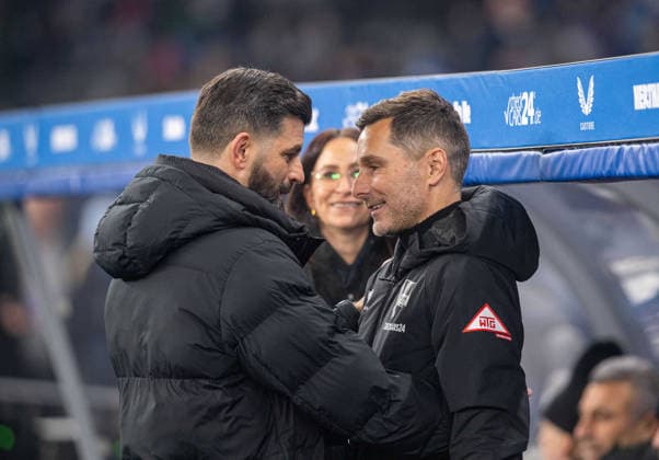 Soccer, Men, Season 2025 2026, 2 Bundesliga 18 Matchday , Hertha BSC FC Schalke 04, v l Coach Miron Muslic Schalke , Coach Stefan Leitl Hertha BSC , 17 01 2026, Copyright: xSebastianxRäppold MatthiasxKochx
