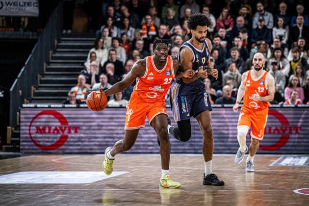 1 Basketball Bundesliga, easyCredit BBL, Season 2025 2026, Men, Main Round, Matchday 16, 17 01 2026, RASTA Vechta ALBA Berlin Malcolm Dandridge 23 RASTA Vechta in action Vechta RASTA Dome Lower Saxony Germany