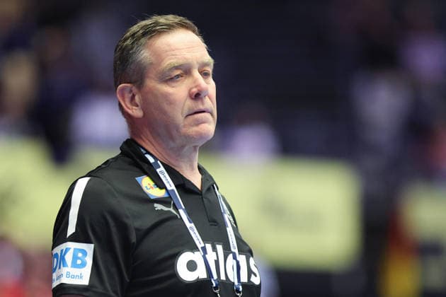 Serbia Germany, EHF Handball European Championship 2026 Coach Alfred Gislason Germany Handball EHF European Championship, International match between Serbia and Germany on January 17, 2026 in Herning Denmark , Herning Denmark Jyske Bank Boxing