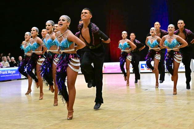 GER dancing, 1 national league of Latin formations 17 01 2025, GER dancing, 1 national league of Latin formations,, preliminary round, in the picture TSG Bietigheim with the theme Electric Love nordphotoxGmbH xWitke nph00002