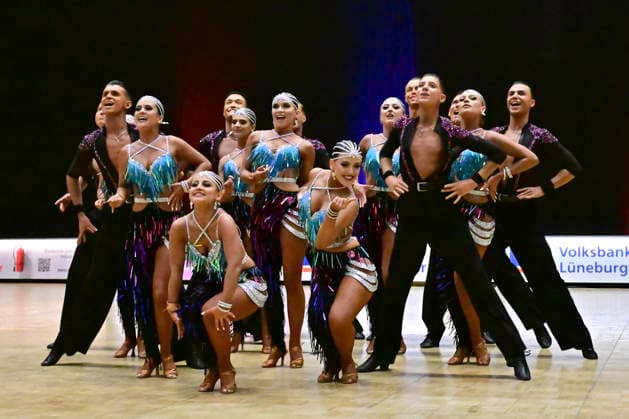 GER dancing, 1 national league of Latin formations 17 01 2025, GER dancing, 1 national league of Latin formations,, preliminary round, in the picture TSG Bietigheim with the theme Electric Love nordphotoxGmbH xWitke nph00002