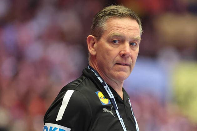 Serbia Germany, EHF Handball European Championship 2026 Coach Alfred Gislason Germany Handball EHF European Championship, International match between Serbia and Germany on January 17, 2026 in Herning Denmark , Herning Denmark Jyske Bank Boxing