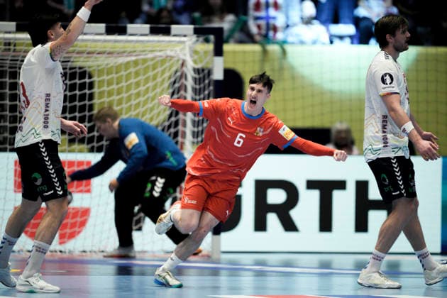 European Handball Championship, Czech Republic Norway Baerum 20260117 The Czech Republic s Dominik Skopar during the EC in handball between the Czech Republic and Norway in the Unity arena Photo Stian Lysberg Solum NTB Baerum Norway EDITORIAL USE ONLY RESTRICTED USE FOR BETTING COMPANIES  Copyright: xStianxLysbergxSolumx xNTBx