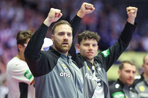 Serbia Germany, EHF Handball EURO 2026 Goalkeeper Andreas Wolff Germany, 33 Handball EHF European Championship, International match between Serbia and Germany on January 17, 2026 in Herning Denmark , Herning Denmark Jyske Bank Boxen