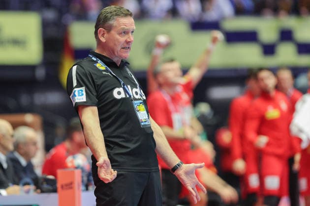Serbia Germany, EHF Handball European Championship 2026 Coach Alfred Gislason Germany Handball EHF European Championship, International match between Serbia and Germany on January 17, 2026 in Herning Denmark , Herning Denmark Jyske Bank Boxing