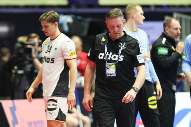 Serbia Germany, EHF Handball European Championship 2026 Coach Alfred Gislason Germany Handball EHF European Championship, International match between Serbia and Germany on January 17, 2026 in Herning Denmark , Herning Denmark Jyske Bank Boxing