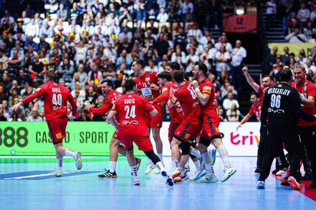 Serbia cheers after victory end of match DEN, Serbia vs Germany, Handball, EHF European Championship 2026, Group A, Matchday 2, 17 01 2026 DEN, Serbia vs Germany, Handball, EHF European Championship 2026, Group A, Matchday 2, 17 01 2026 Herning Copyright: xEibner-Pressefoto MarcelxvonxFehrnx EP_MFN