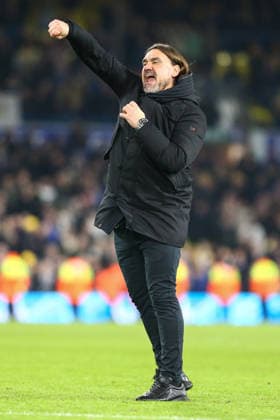 Leeds United v Fulham - Premier League Daniel Farke of Leeds United celebrates during the Premier League match between Leeds United and Fulham at Elland Road in Leeds, England, on January 17, 2026. Leeds West Yorkshire United Kingdom  Copyright: xMIxNewsx originalFilename:fletcher-leedsuni260117_np04X.jpg