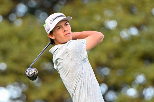 HONOLULU, HI - JANUARY 17: Johnny Keefer (USA) watches his tee shot on 2 during the third round of the Sony Open on January 17, 2026, at Waialae Country Club, Honolulu, Hawaii. (Photo by Ken Murray Icon Sportswire) GOLF: JAN 17 PGA, Golf Herren Sony Open in Hawaii EDITORIAL USE ONLY Icon2601170083