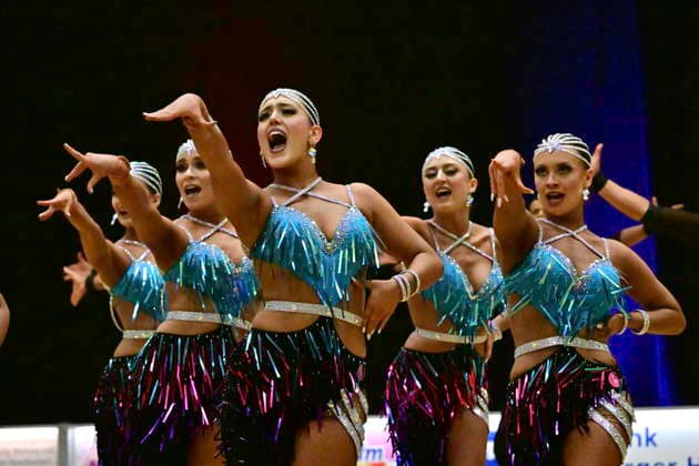 GER dancing, 1 national league of Latin formations 17 01 2025, GER dancing, 1 national league of Latin formations,, preliminary round, in the picture TSG Bietigheim with the theme Electric Love nordphotoxGmbH xWitke nph00002