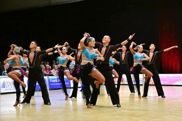 GER dancing, 1 national league of Latin formations 17 01 2025, GER dancing, 1 national league of Latin formations,, preliminary round, in the picture TSG Bietigheim with the theme Electric Love nordphotoxGmbH xWitke nph00002