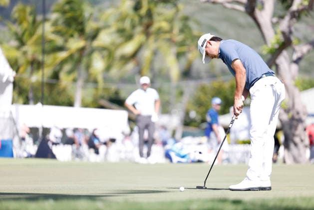 January 17, 2026, Honolulu, Hawaii, USA: KENSEI HIRATA putts on the 9th green during Round 3 of the 2026 Sony Open in Honolulu, Hawaii on January 17, 2026. Honolulu USA - ZUMAm310 20260117_zsp_m310_102 Copyright: xElliotxMilesx