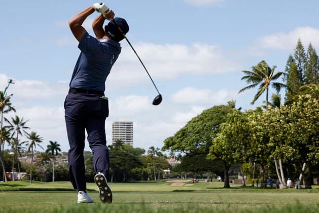 January 17, 2026, Honolulu, Hawaii, USA: TAKUMI KANAYA makes a tee shot at the 1st during Round 3 of the 2026 Sony Open in Honolulu, Hawaii on January 17, 2026. Honolulu USA - ZUMAm310 20260117_zsp_m310_114 Copyright: xElliotxMilesx