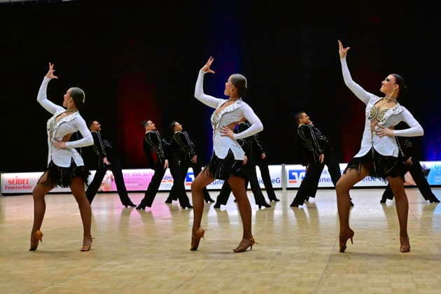 GER dancing, 1 national league of Latin formations 17 01 2025, GER dancing, 1 national league of Latin formations,, preliminary round, in the picture 1 TC Ludwigsburg Team A nordphotoxGmbH xWitke nph00002